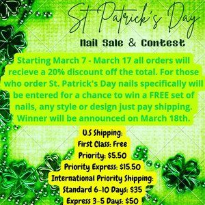 St. Patrick's Day Nail Sale & Contest